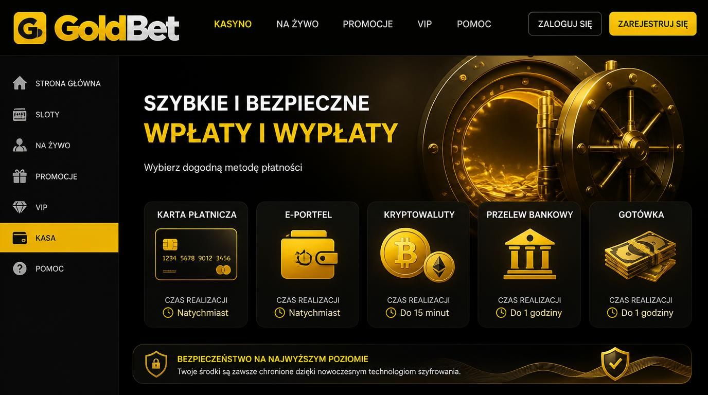Różne metody płatności i wypłat z ikonami